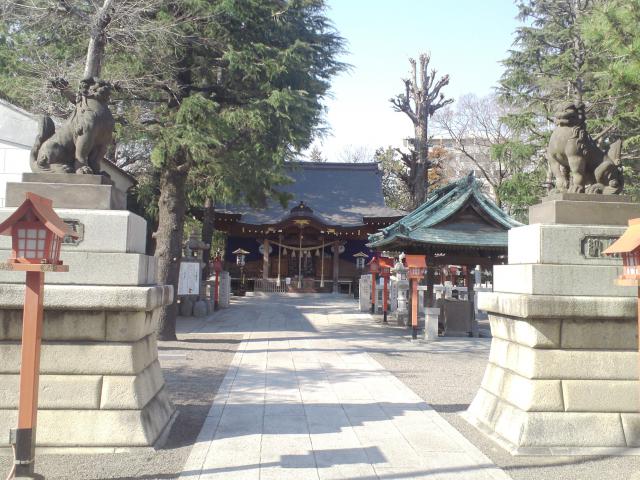 草加神社の狛犬