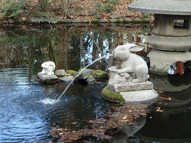 調神社の庭園