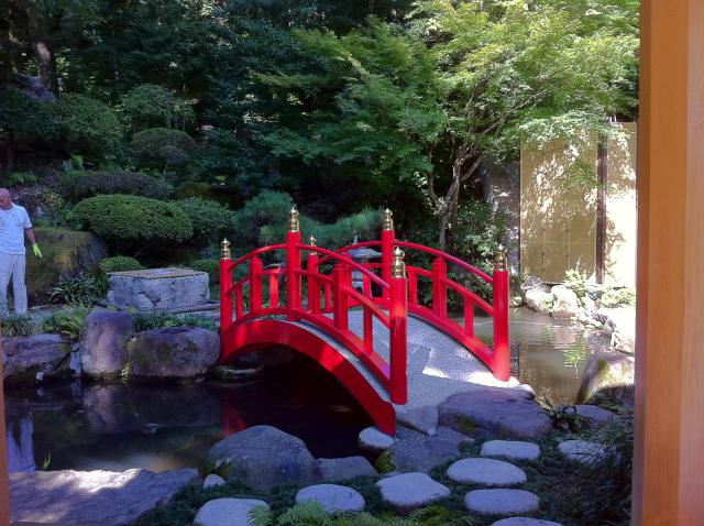 宇倍神社の庭園