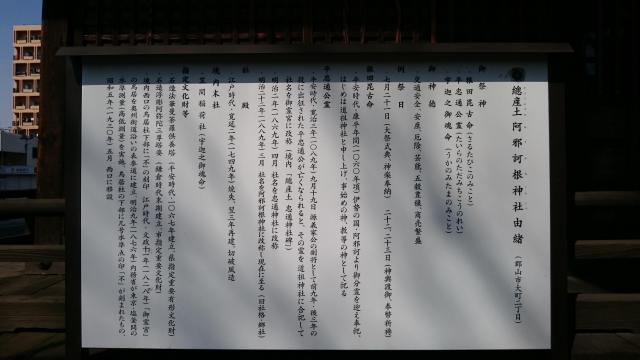 阿邪訶根神社の歴史